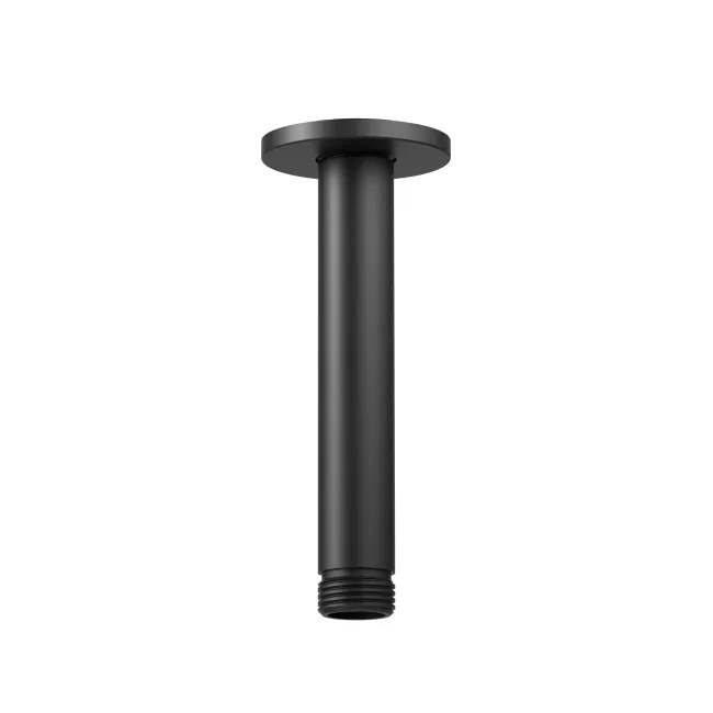 150mm Matt Black Round Ceiling Mounted Shower Arm
