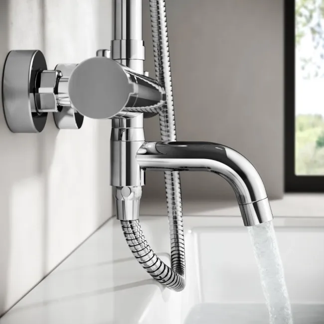 Doon Round Chrome Thermostatic Bath Filler Shower Set