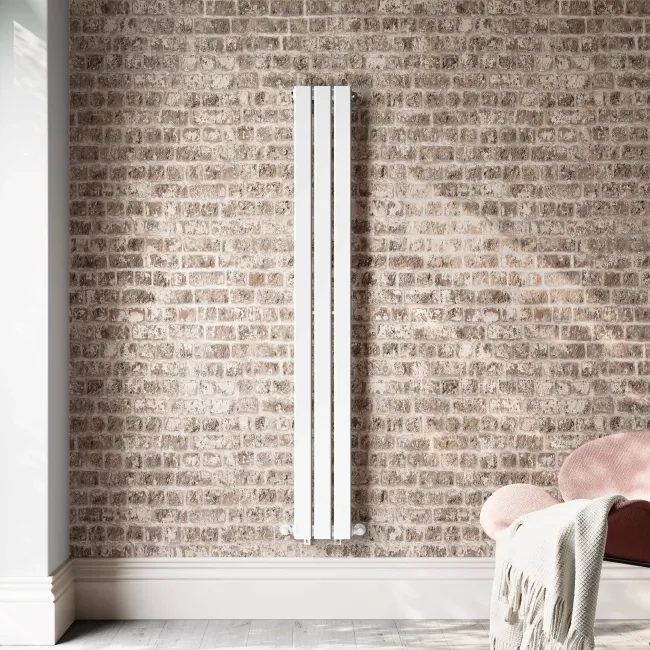 Faro White Single Flat Panel Vertical Radiator 1600x210mm