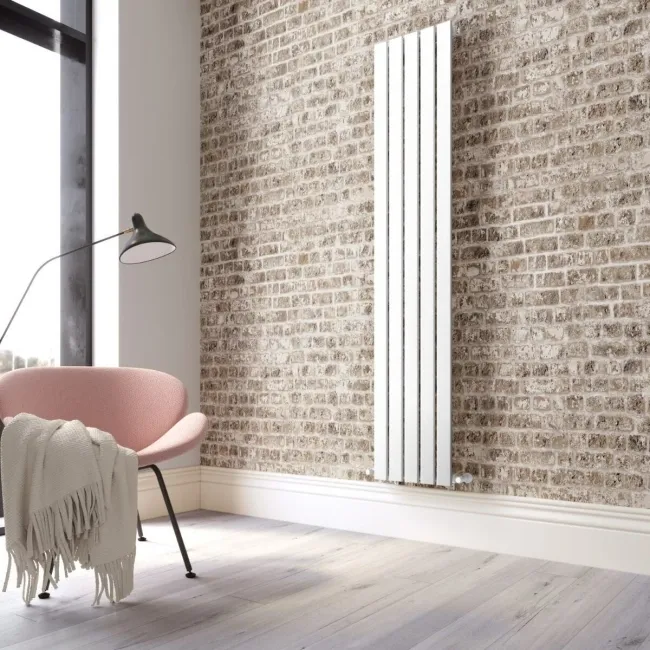 Faro White Single Flat Panel Vertical Radiator 1800x350mm