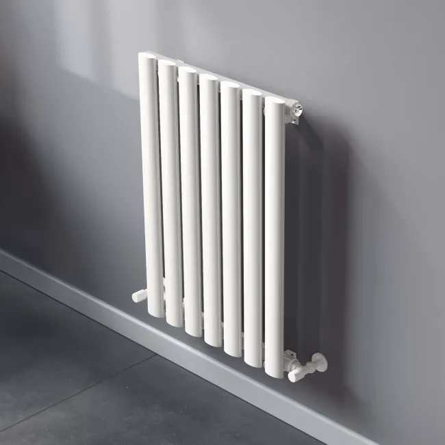 Marbella White Single Oval Panel Radiator 600x420mm