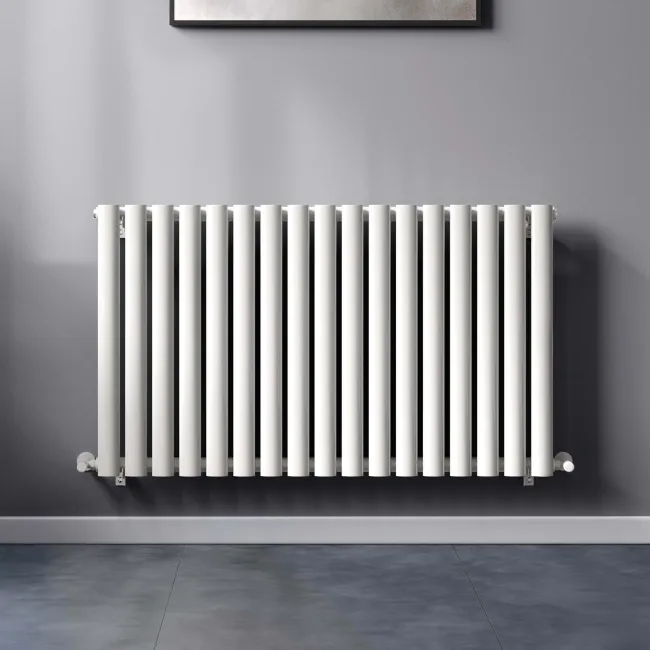 Marbella White Double Oval Panel Radiator 600x1020mm