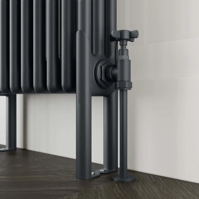 Athens Anthracite Triple Column Horizontal Traditional Radiator 600x425mm