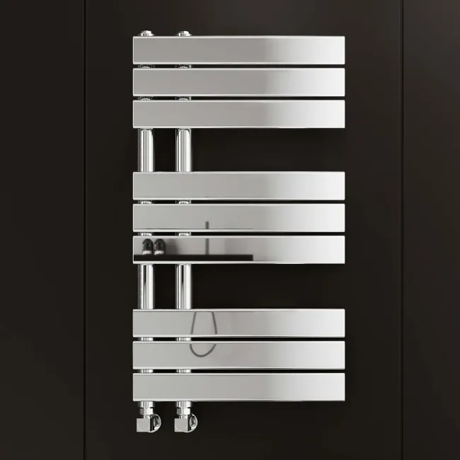 Seville Chrome Designer Flat Panel Heated Towel Rail 800x450mm
