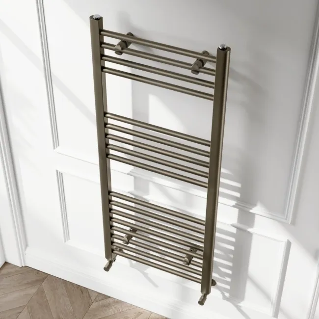 Barcelona Antique Gold Straight Heated Towel Rail 1200x500mm