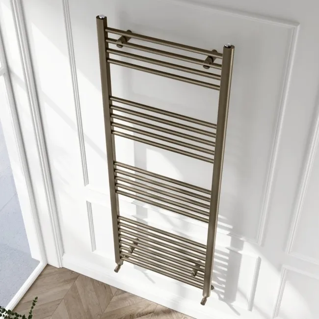 Barcelona Antique Gold Straight Heated Towel Rail 1600x600mm