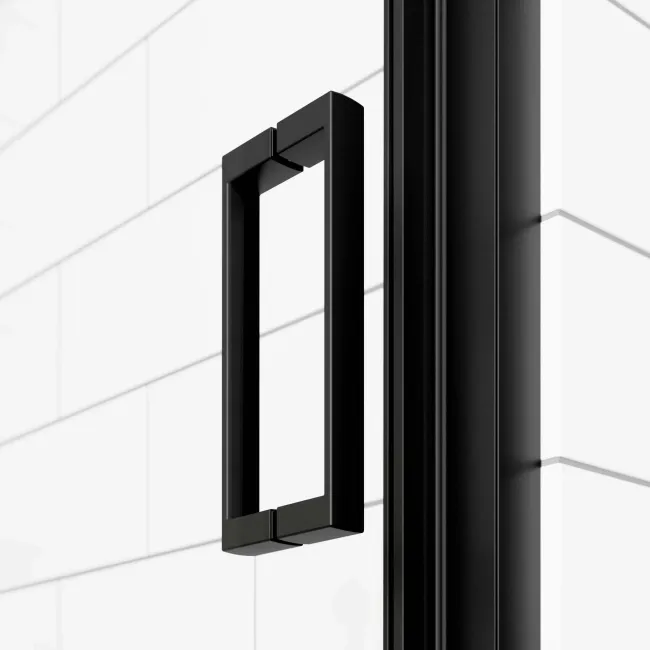 London Matt Black 6mm Bifold Shower Door 700mm