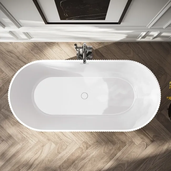 Barnet 1700mm Fluted Freestanding Bath