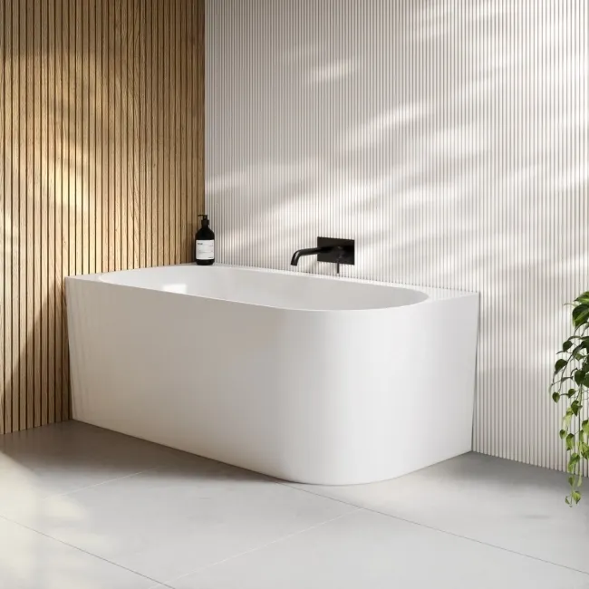 Merton 1500mm Curved Corner Bath - Left Handed