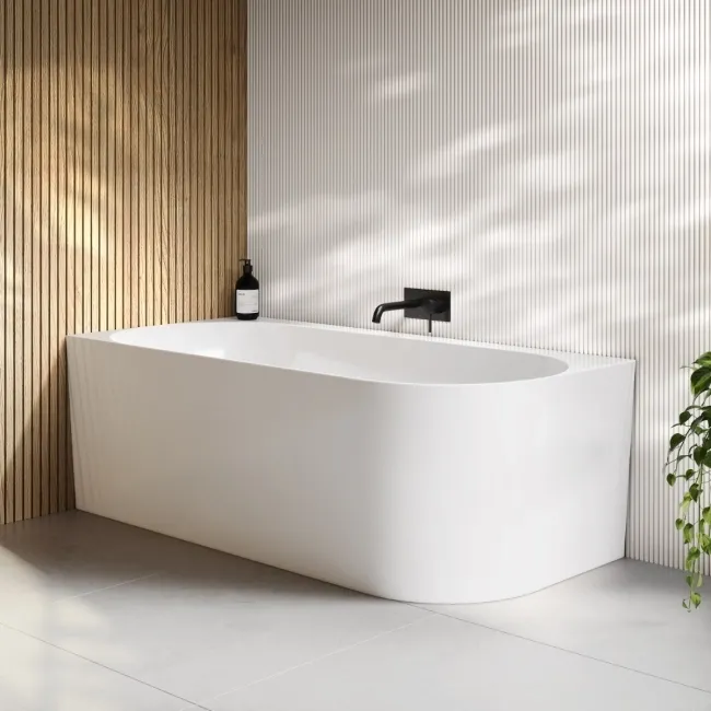 Merton 1700mm Curved Corner Bath - Left Handed