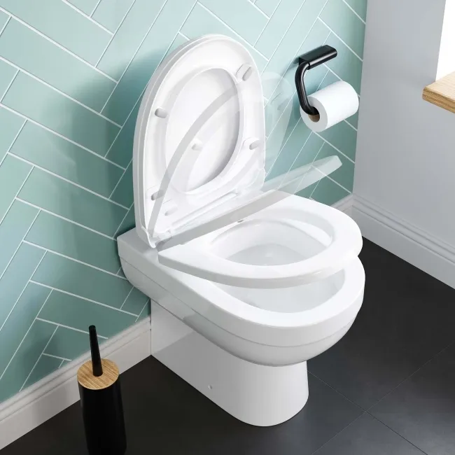 Seattle Soft Close Toilet Seat for Rimless Back To Wall Toilet