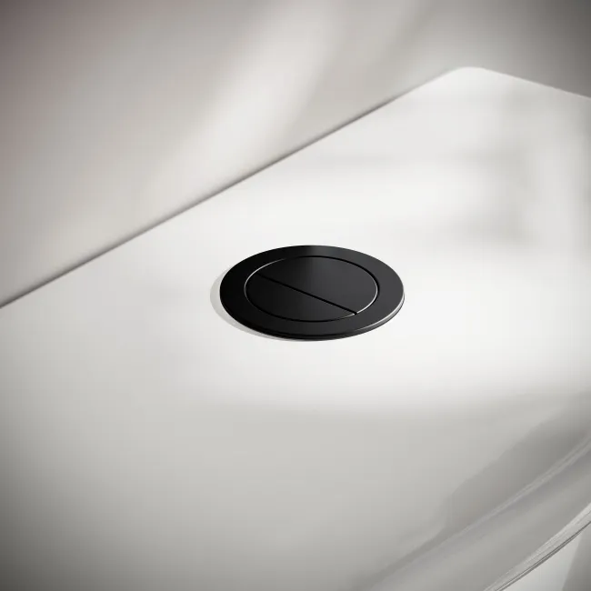 Alma & Kent Matt Black Cistern Flush Button - 48mm hole