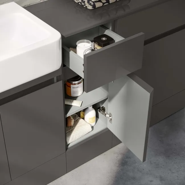 Foster Tungsten Grey Side Cabinet Unit 300mm