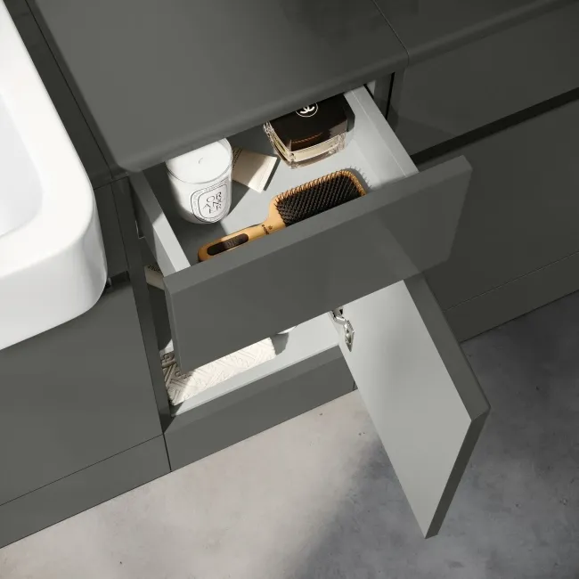 Foster Tungsten Grey Side Cabinet Unit 300mm