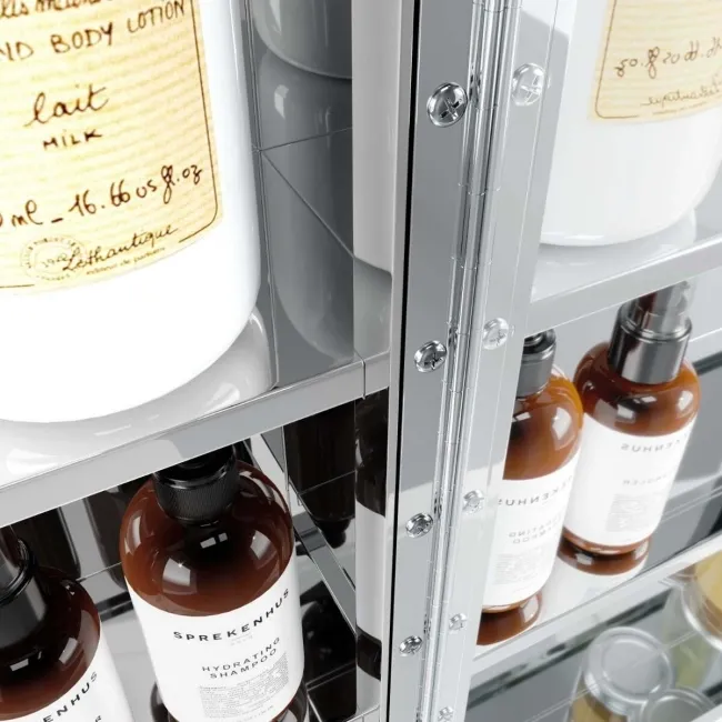 Emielia Battery Operated Illuminated LED Mirror Cabinet 600x800mm