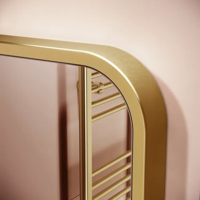 Olivia Brushed Brass Rectangular Bathroom Mirror 600x400mm