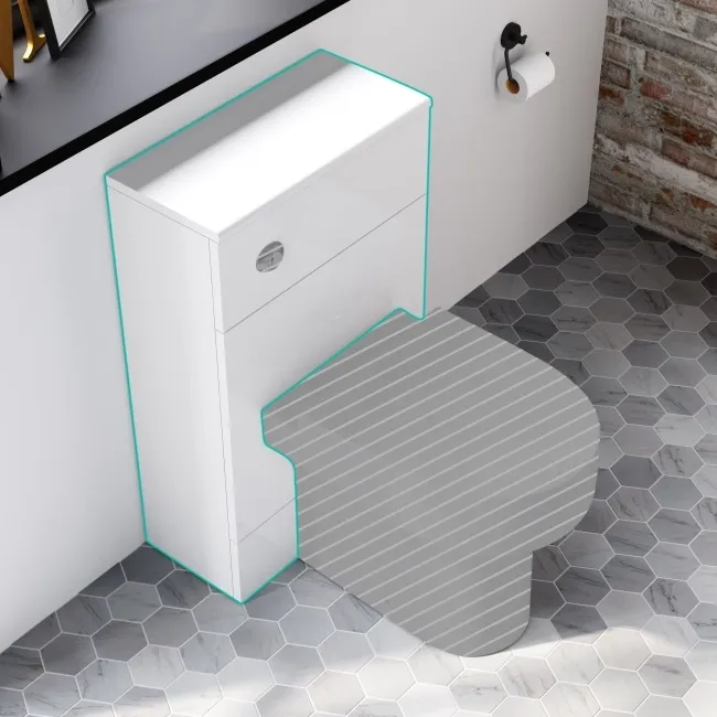 Harper Gloss White Back To Wall Toilet Unit 500mm