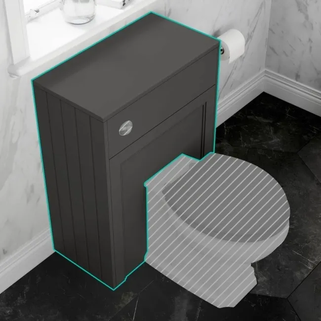 Monaco Graphite Grey Back To Wall Toilet Unit 600mm