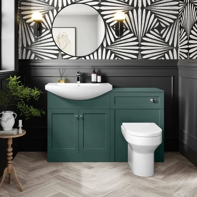 Capri Mystic Green Back To Wall Toilet Unit 600mm