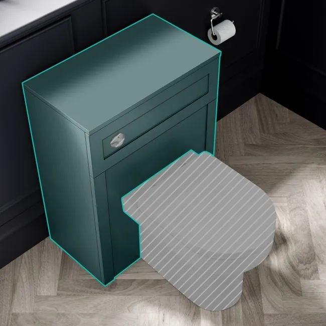 Capri Mystic Green Back To Wall Toilet Unit 600mm
