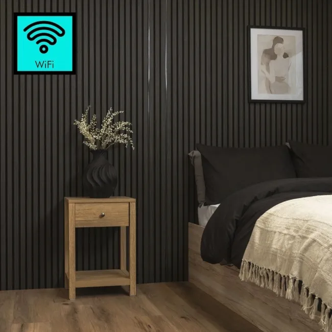 Trepanel Bright® Wall Panel WiFi LED Strip Lights Black Casing - 2.4m 2 Pack