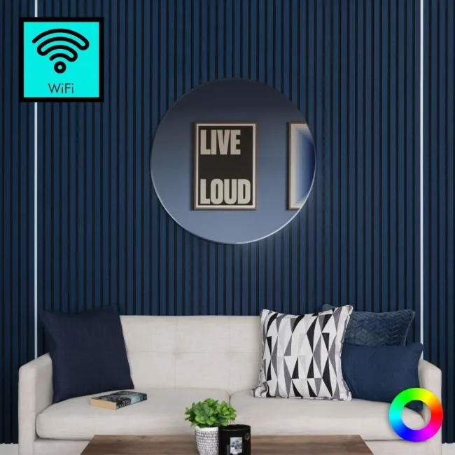 Trepanel Bright® Wall Panel WiFi Multi Colour LED Strip Lights White - 2.4m 2 Pack