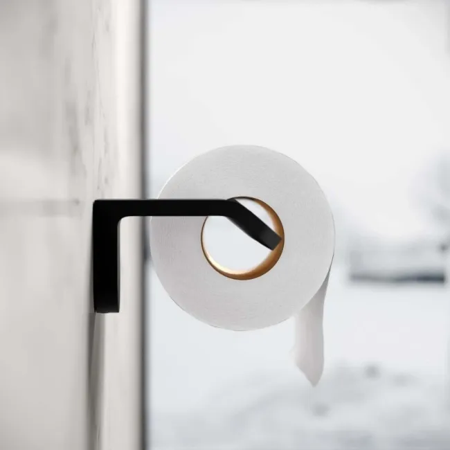 Eloise Matt Black Toilet Roll Holder