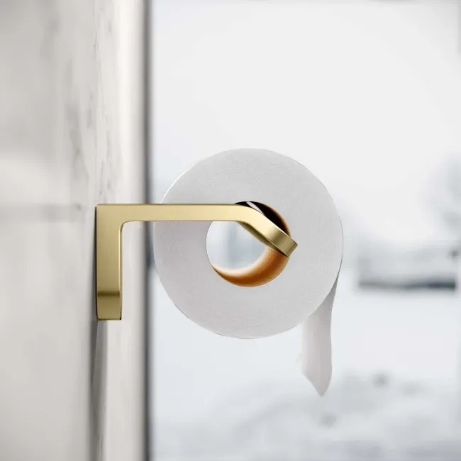 Eloise Brushed Brass Toilet Roll Holder