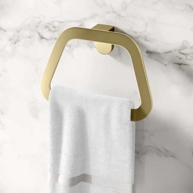 Eloise Brushed Brass Towel Ring