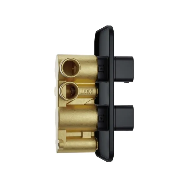 Galway Premium Ceiling Matt Black Square Thermostatic Shower Set - 400mm Head & Hand Shower