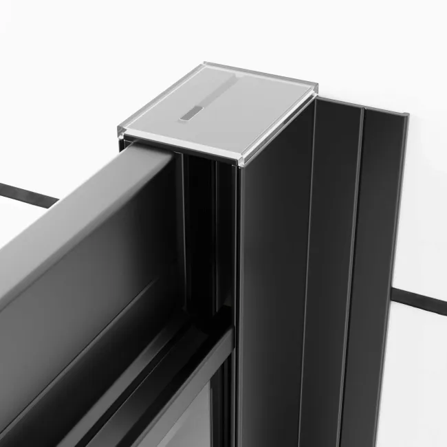 London Matt Black 6mm Sliding Shower Enclosure 1100x700mm