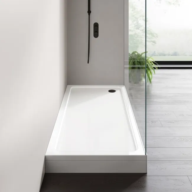 London Rectangular Stone Shower Tray 1700x700mm & Riser Kit