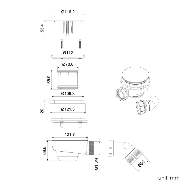 Seoul Low Profile Square Matt White Stone Shower Tray 900x900mm