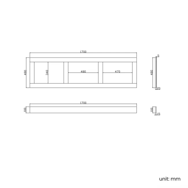 Traditional Linen White Wooden Bath Panel Pack 1700x680mm