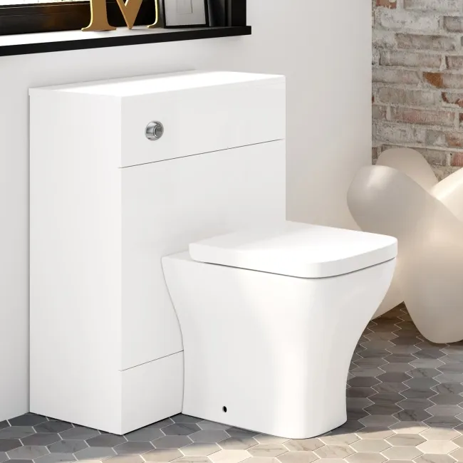 Harper Gloss White Back To Wall Unit And Atlanta Toilet