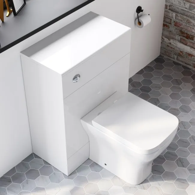 Harper Gloss White Back To Wall Unit And Atlanta Toilet