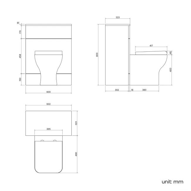 Harper Gloss White Back To Wall Unit And Atlanta Toilet
