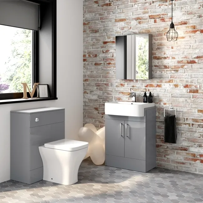 Harper Stone Grey Back To Wall Unit And Atlanta Toilet