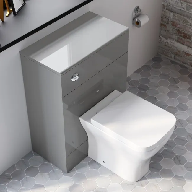 Harper Stone Grey Back To Wall Unit And Atlanta Toilet