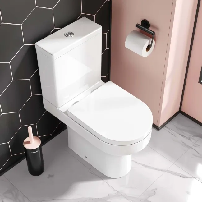Denver Rimless Close Coupled Toilet With Soft Close Seat