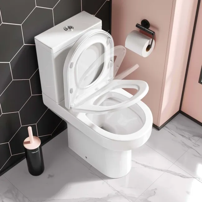Denver Rimless Comfort Height Close Coupled Toilet With Soft Close Seat