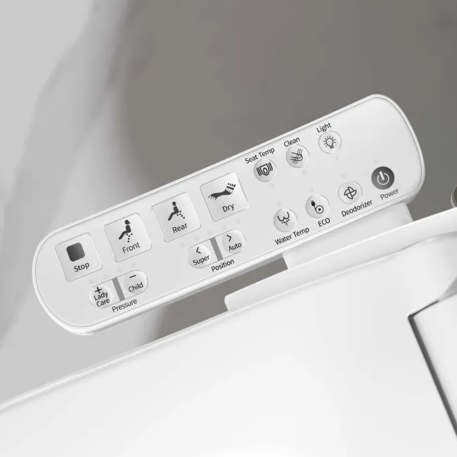 Denver Rimless Fully Back to Wall Close Coupled Toilet With Smart Bidet Seat