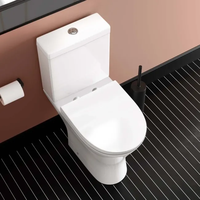 Orlando Rimless Comfort Height Close Coupled Toilet With Soft Close Seat