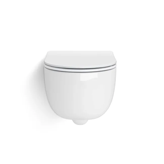 Tulsa Rimless Wall Hung Toilet With Premium Soft Close Slim Seat