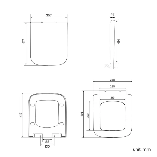 Atlanta Rimless Close Coupled Corner Toilet With Soft Close Seat