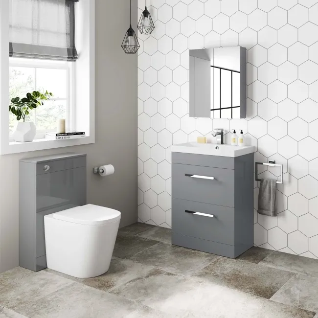 Avon Stone Grey Basin Drawer Vanity 600mm