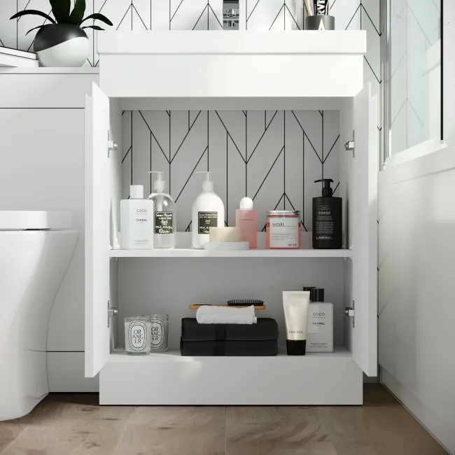 Trent Gloss White Combination Vanity Basin and Atlanta Toilet 1100mm
