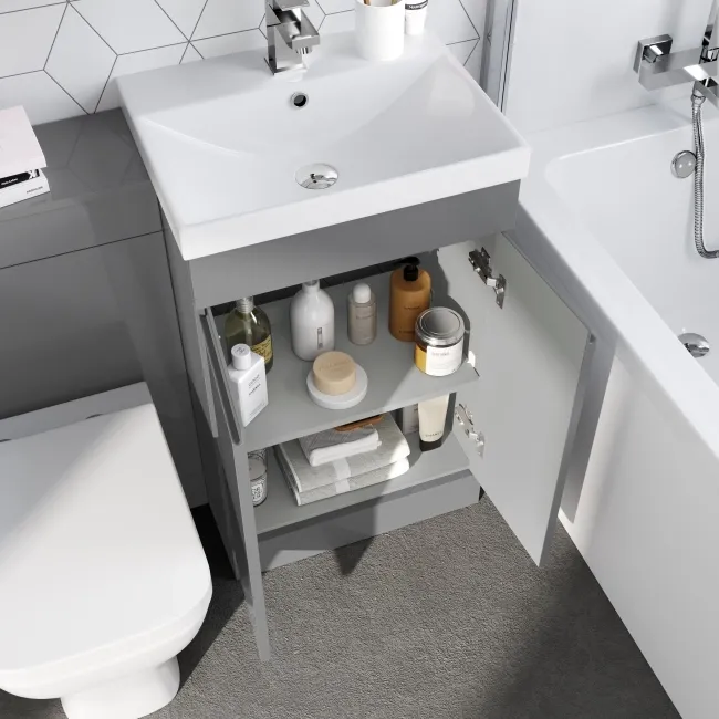 Trent Stone Grey Combination Vanity Basin and Atlanta Toilet 1000mm