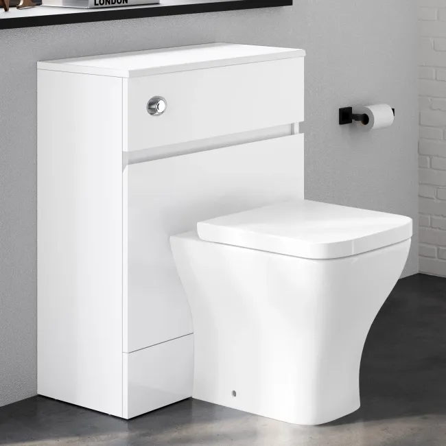 Foster Gloss White Back To Wall Unit and Atlanta Toilet