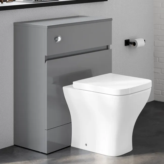 Foster Stone Grey Back To Wall Unit and Atlanta Toilet